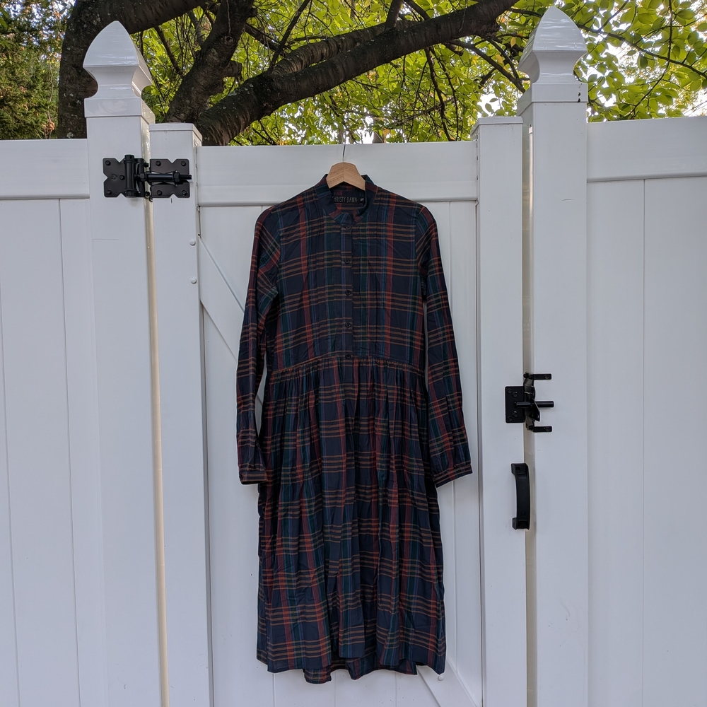 Christy Dawn Plaid Shirt Dress, XS/S